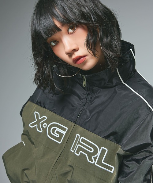 X-girl（エックスガール） ブルゾン アウター X-girl LOGO EMBROIDERY