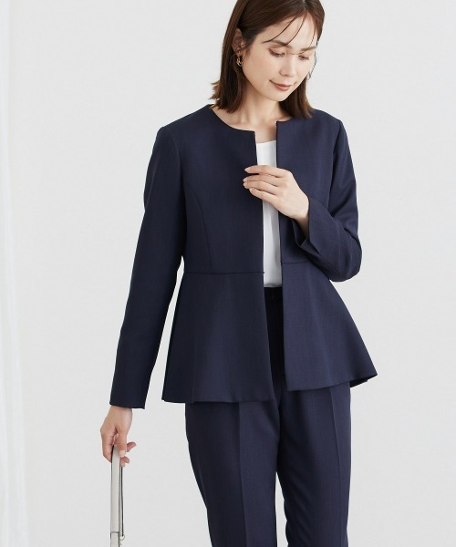 7days Life Styling セットアップ 「洗える」ドビー素材ペプラム