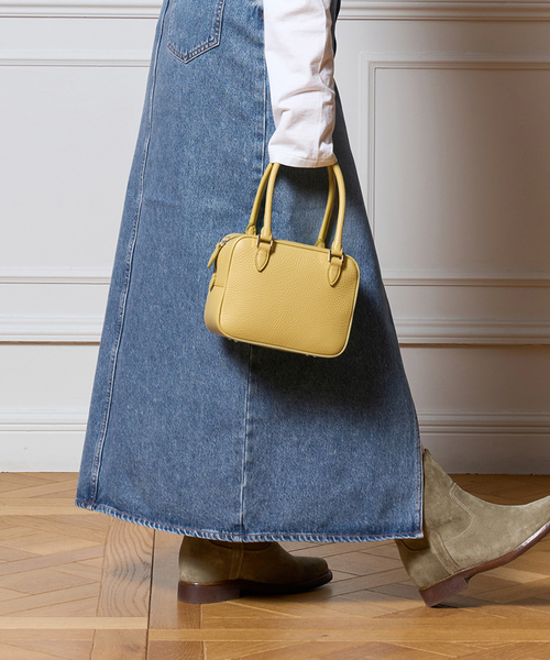 LAURA DI LUCA レザーボストンバッグ