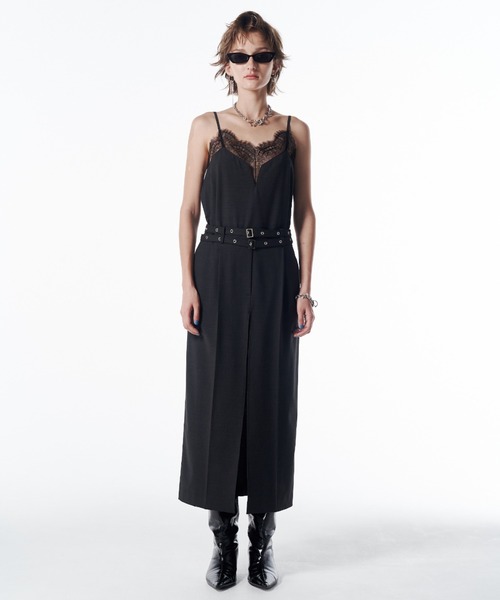 JOSE MOON（ジョゼムーン） ドレス LACE TRIM WOOL DRESS/レーストリム