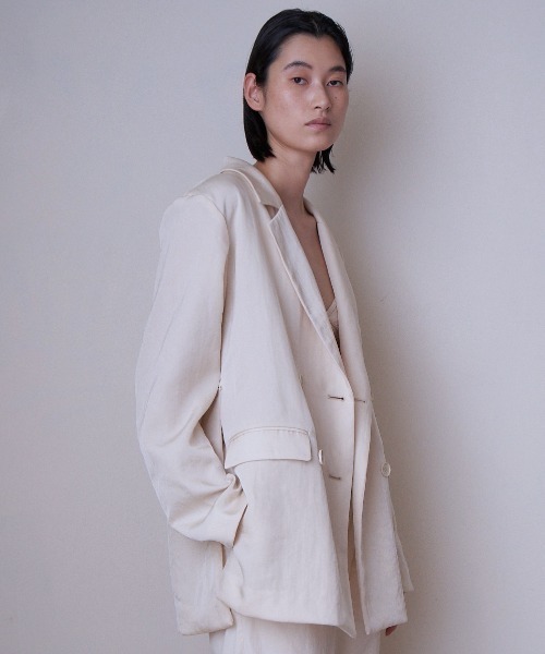 ENOF テーラードジャケット M オフホワイト レディース : ZOZOTOWN