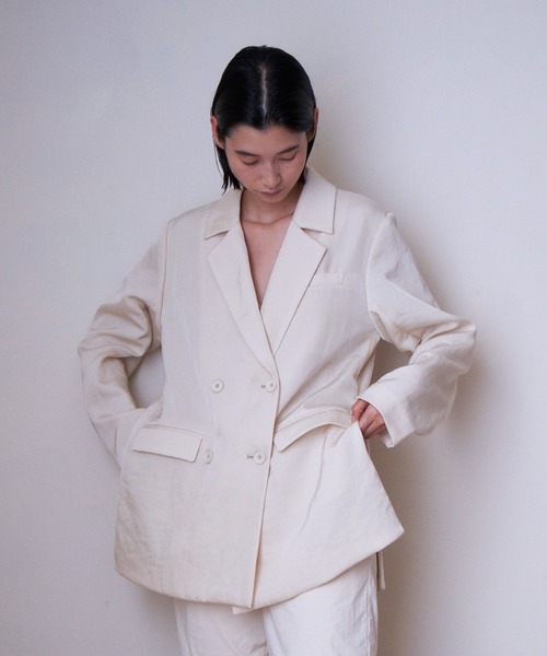 ENOF テーラードジャケット M オフホワイト レディース : ZOZOTOWN