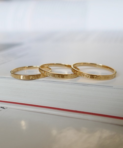 little emblem（リトルエンブレム） 指輪 リング K18 メッセージリング