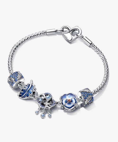 PANDORA（パンドラ） チャーム フェザー ＆ パヴェ クリップ チャーム