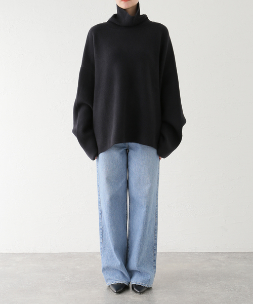 SEEALL ニット SEEALL EXTRA OVER HIGH NECK SWEATER SAU41 KJ681