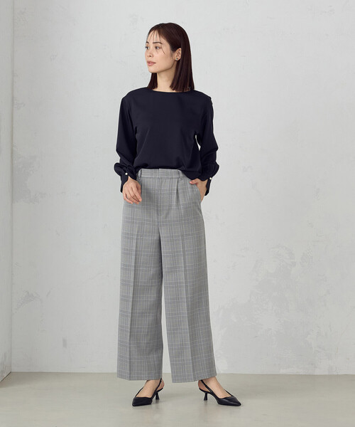 パンツ グレンチェック ワイドパンツ レディース : ZOZOTOWN Yahoo!店