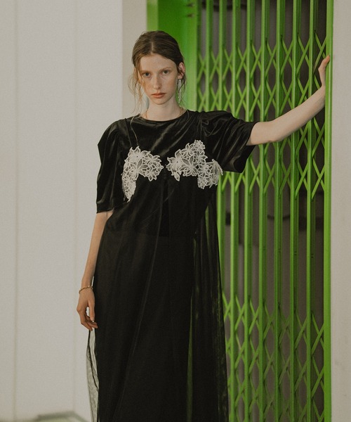 et.UNiVER パンツドレス Layered velor dress : ZOZOTOWN Yahoo!店