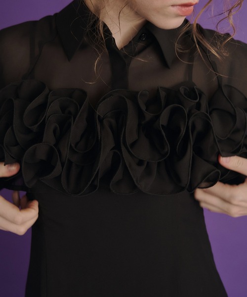 et.UNiVER ドレス Frill shirt layered dress : ZOZOTOWN Yahoo!店