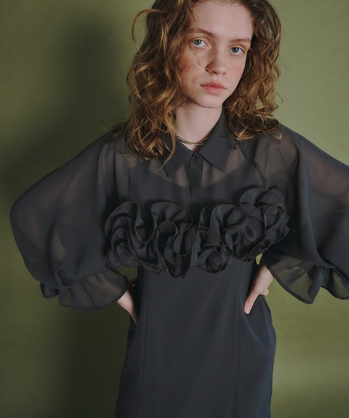 et.UNiVER ドレス Frill shirt layered dress : ZOZOTOWN Yahoo!店