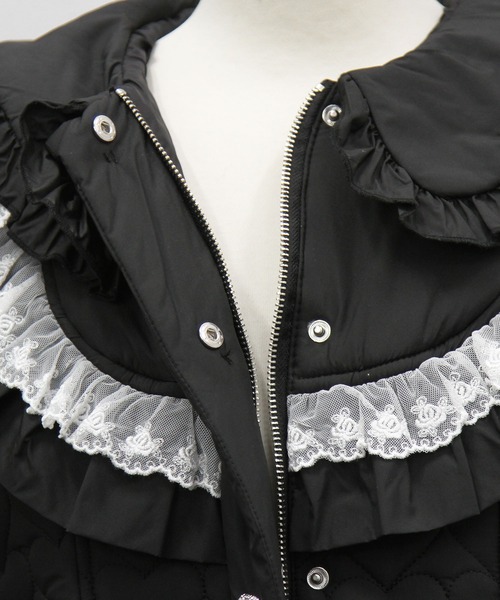 DearMyLove コート アウター ハートキルティングレースフリルダウンA