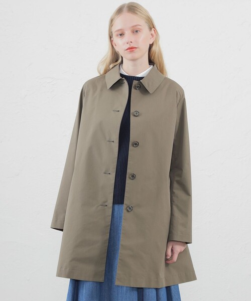 マッキントッシュ フィロソフィー ウールステンカラーコート グレー