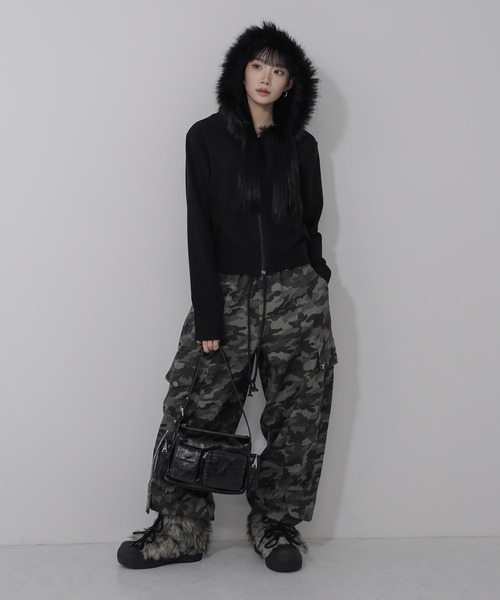 me+em select（ミームセレクト） パーカー 「 3color 」ファーフード