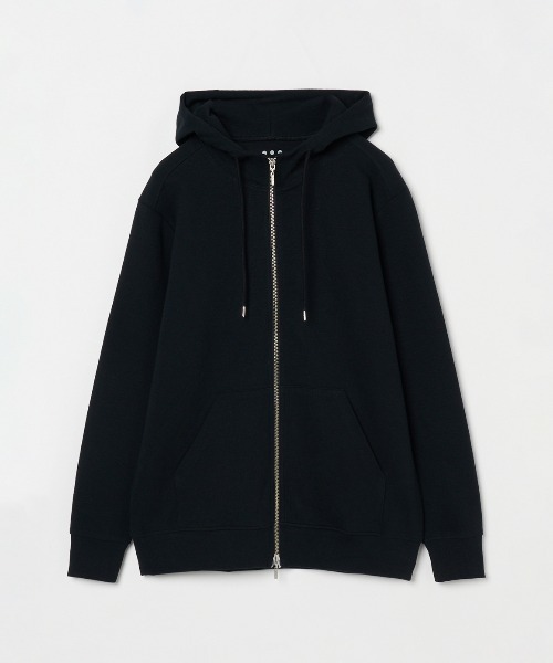 three dots（スリー ドッツ） パーカー ストレッチポンチ ジップ