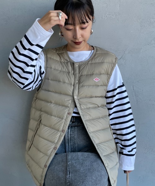 Danton（ダントン） ダウンベスト S ライトベージュ レディース