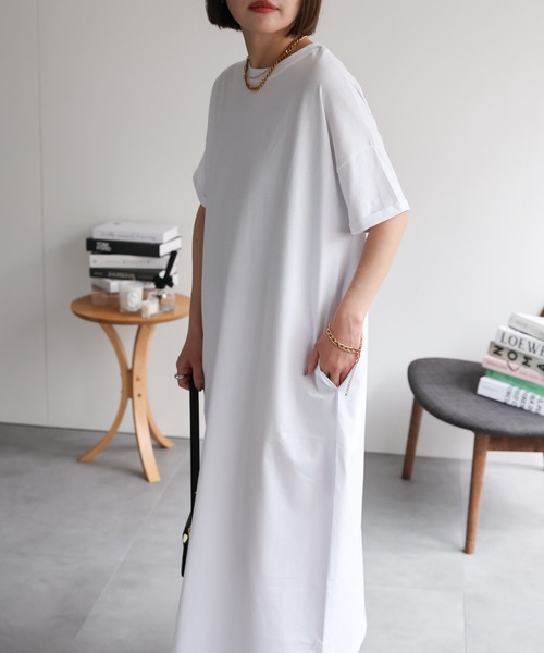ap retro ワンピース リラクシーロングTeeワンピース / ピグメント加工