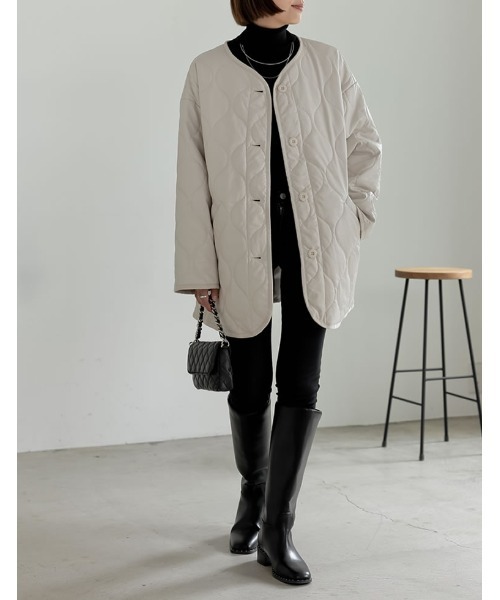 Re:EDIT（リエディ） ジャケット ノーカラージャケット 「低身長サイズ