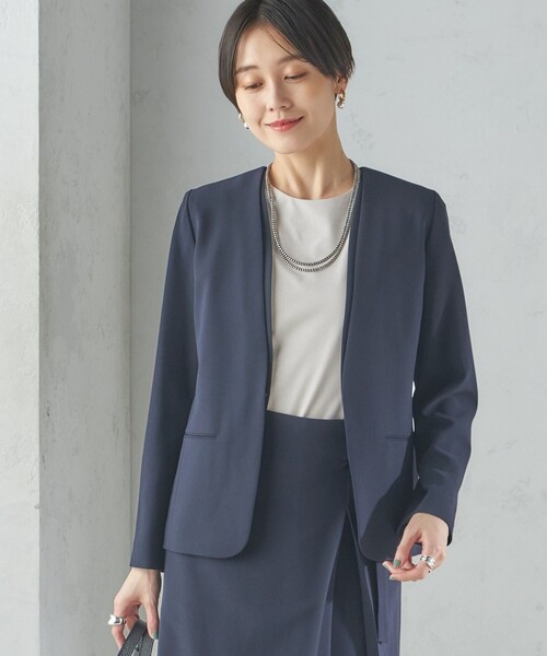 SHIPS（シップス） ジャケット ノーカラージャケット 「手洗い可能