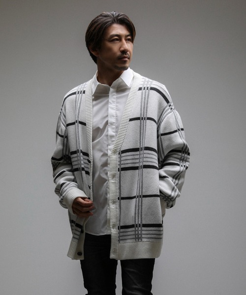 VANQUISH（ヴァンキッシュ） カーディガン チェック ニット