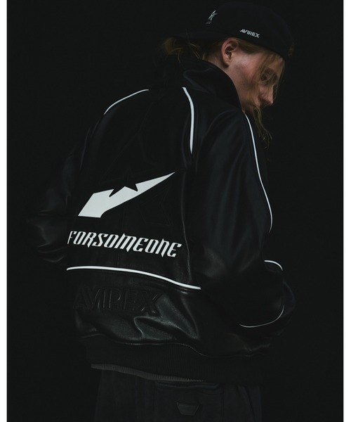 FORSOMEONE（フォーサムワン） スタジャン FORSOMEONE AVIREX LEATHER