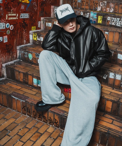 improves（インプローブス） パーカー PUレザー フードブルゾン メンズ