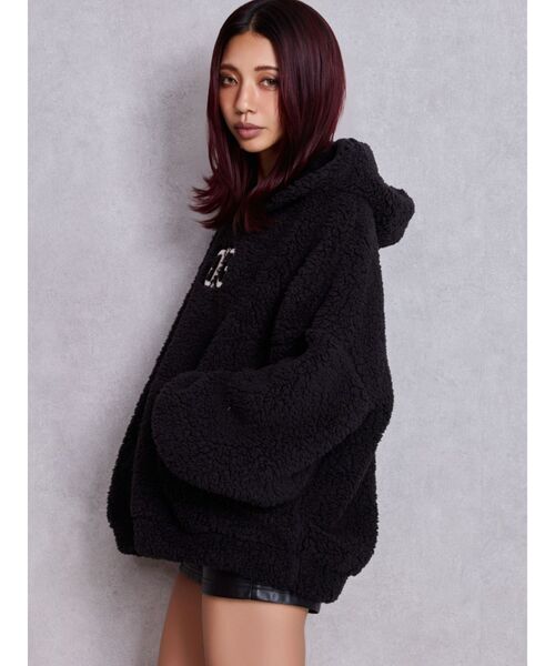 GYDA（ジェイダ） パーカー Symmetry GYDAボアパーカー レディース