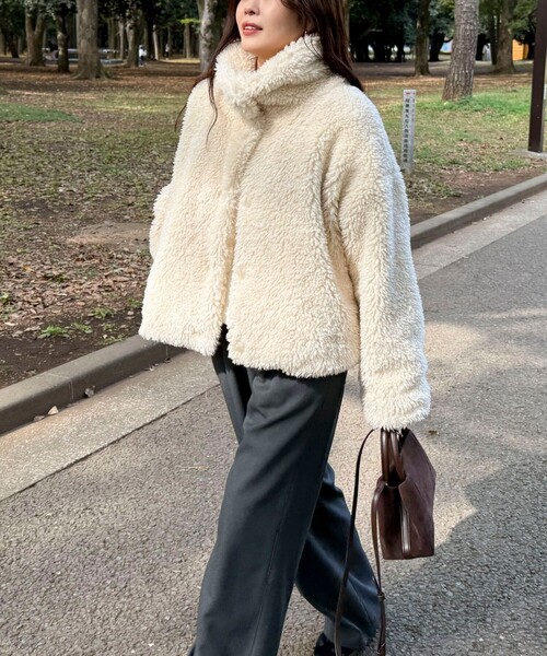 fredy emue（フレディエミュ） ムートンコート ボアコート フェイク