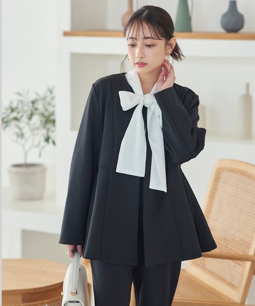 セットアップ 「 セレモニー 」 低身長向けサイズ ペプラムジャケット