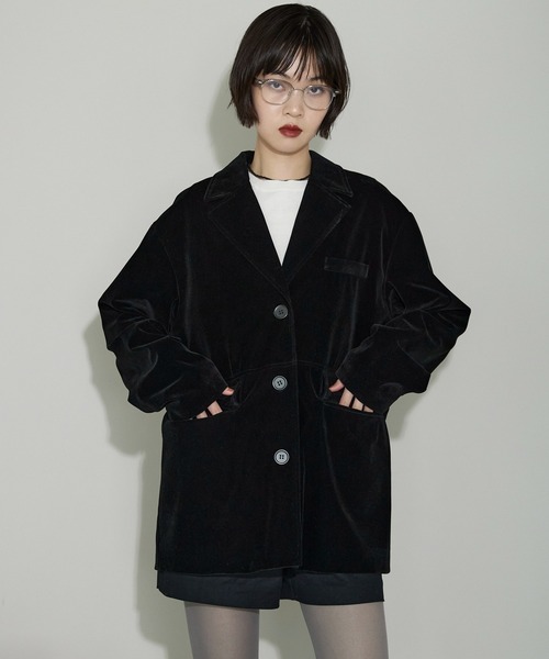 leimn ジャケット テーラードジャケット ベロアテーラードジャケット