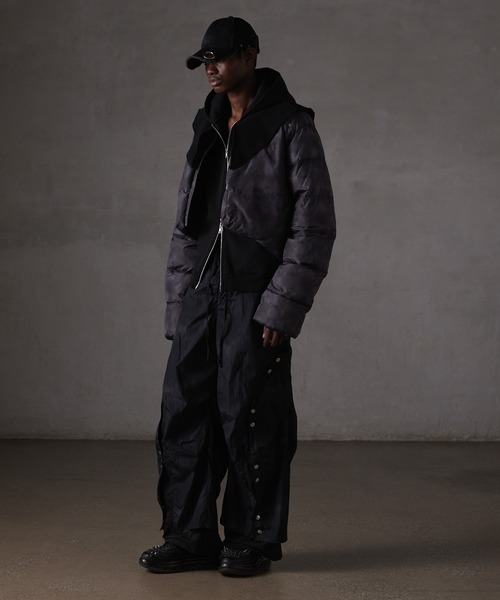 GRANCY パンツ 「GRANCY」Button Layered Design Nylon Pants / ボタン