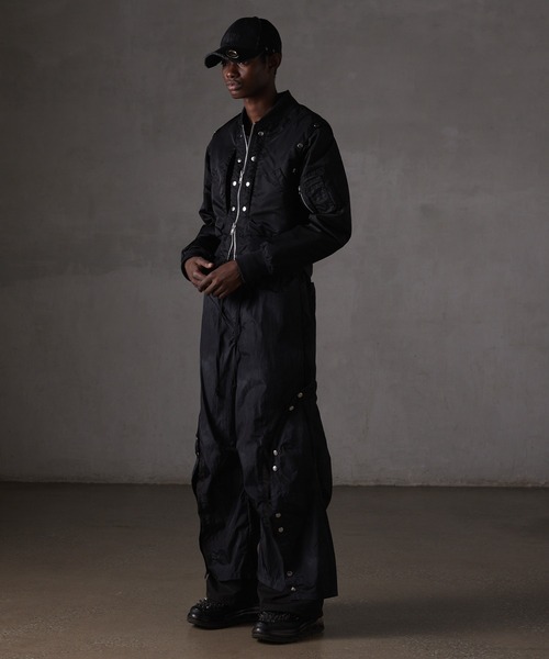 GRANCY パンツ 「GRANCY」Button Layered Design Nylon Pants / ボタン