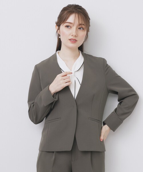 index（インデックス） ジャケット ノーカラージャケット ストレッチ