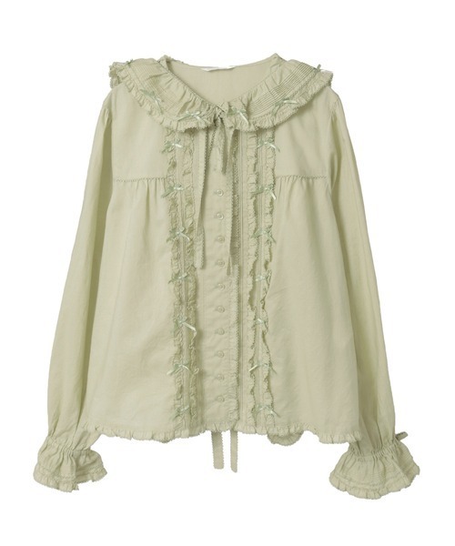 PINK HOUSE（ピンクハウス） ブラウス シャツ うさぎの耳フード付き