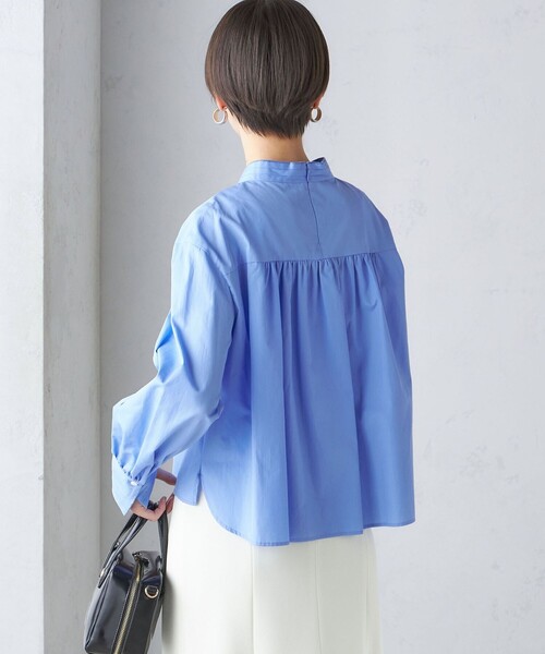 SHIPS（シップス） ブラウス シャツ 「手洗い可能」ブロード ボウタイ