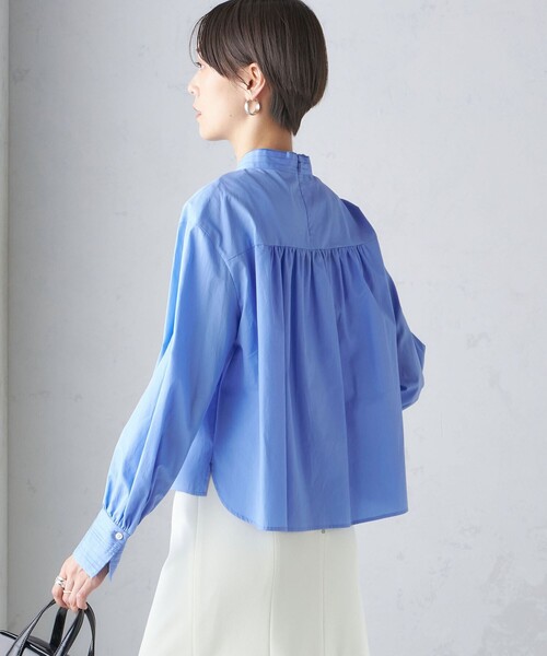 SHIPS（シップス） ブラウス シャツ 「手洗い可能」ブロード ボウタイ