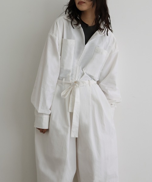 hellam（ヘラム） オールインワン 合繊ツイル スタンドカラージャンプ