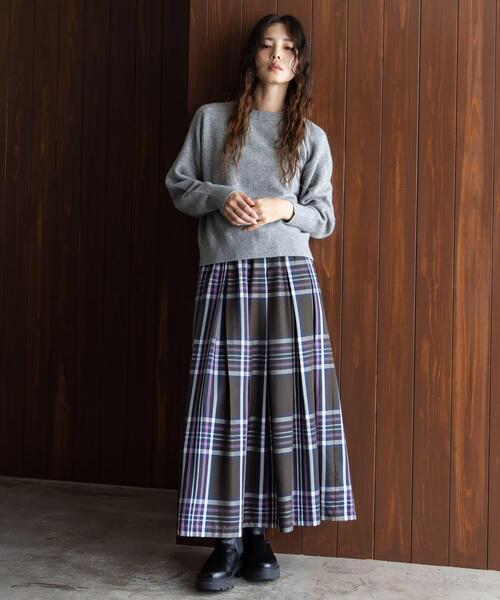 URBAN RESEARCH Sonny Label スカート タックチェックイージースカート