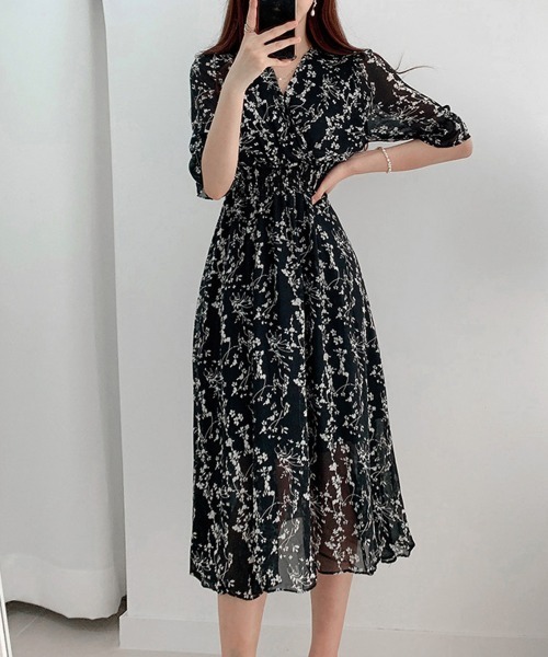 miniministore（ミニミニストア） ワンピース 花柄 フレアワンピース春