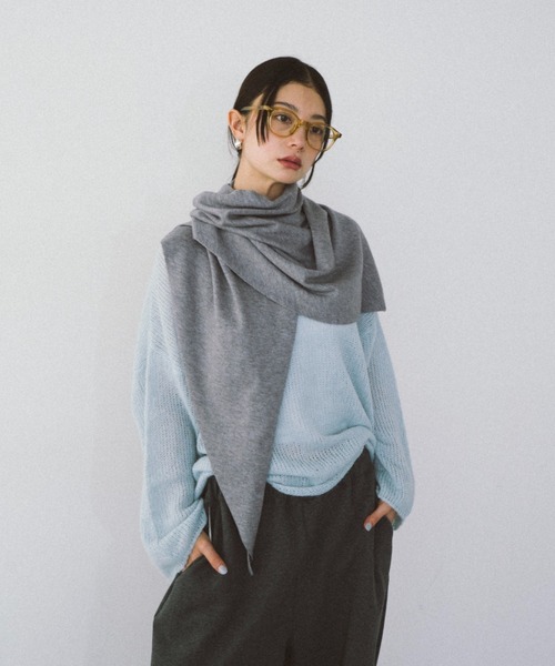 HANNE ストール マフラー トライアングルニットストール レディース
