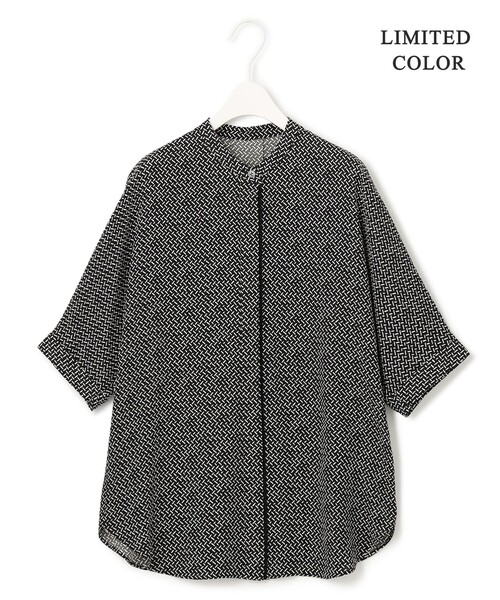 ICB（アイシービー） ブラウス シャツ BackSatinAmunzen 5分袖バンド