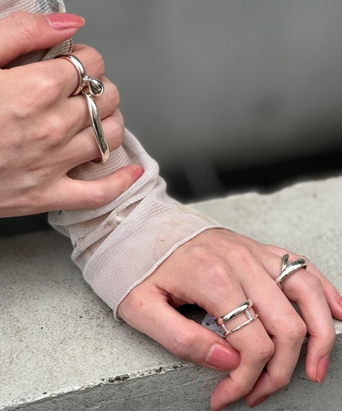 LAMBDA（ラムダ） 指輪 リング シルバーダブルフィンガーリング メンズ