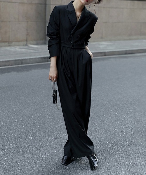 ワンピース オールインワンロング丈ワイドパンツドレス : ZOZOTOWN
