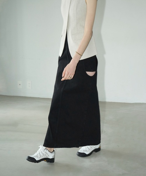 CLANE（クラネ） デニムスカート 「CLANE/クラネ」CIRCLE CUT LAYERED