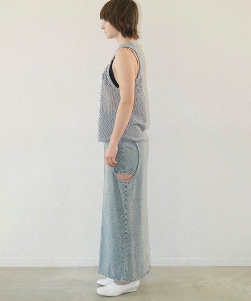 CLANE（クラネ） デニムスカート 「CLANE/クラネ」CIRCLE CUT LAYERED