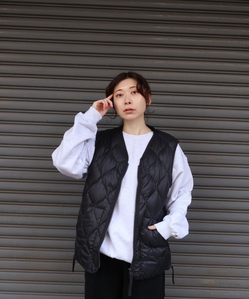 TAION（タイオン） ベスト ジレ MILITARY V NECK W-ZIP DOWN VEST