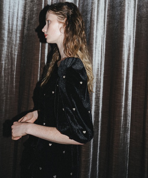 et.UNiVER ドレス Sweetheart velour dress : ZOZOTOWN Yahoo!店