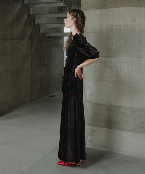et.UNiVER ドレス Sweetheart velour dress : ZOZOTOWN Yahoo!店