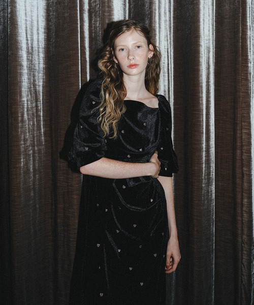 et.UNiVER ドレス Sweetheart velour dress : ZOZOTOWN Yahoo!店