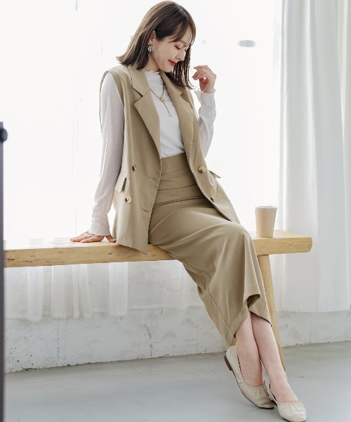 La-gemme（ラジェム） セットアップ レディース ダブルボタンジレと