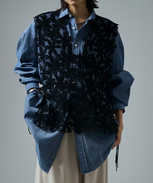 SALON adam et rope'（サロン アダム エ ロペ） ベスト ジレ フラワー