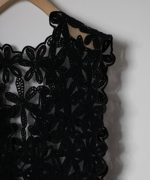 SALON adam et rope'（サロン アダム エ ロペ） ベスト ジレ フラワー